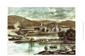 Original Old Antique Print Hand Coloured Fort Agustus