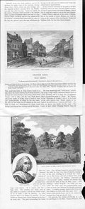Original Old Antique Print 10 Engraving Greater London *2 0