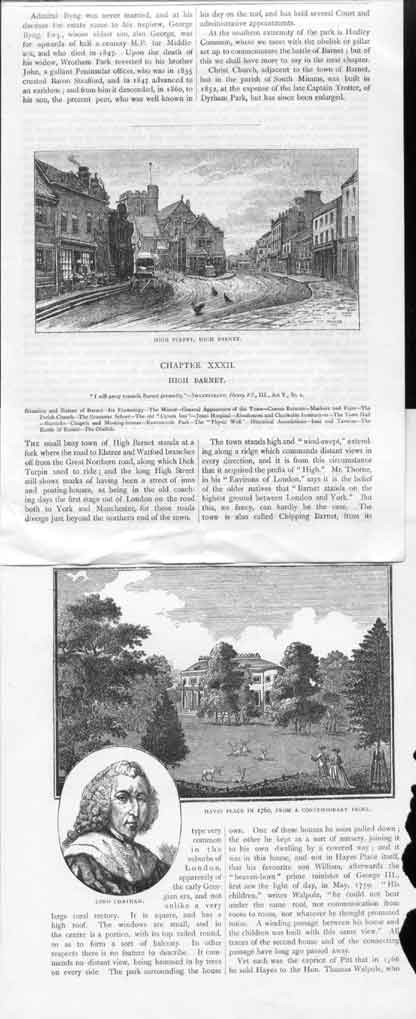 Original Old Antique Print 10 Engraving Greater London *2 0