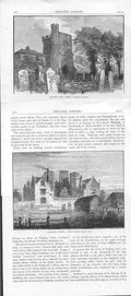 Original Old Antique Print 10 Engravings Greater London C1890 0
