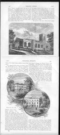 Original Old Antique Print 10 Engraving Greater London C1890 0