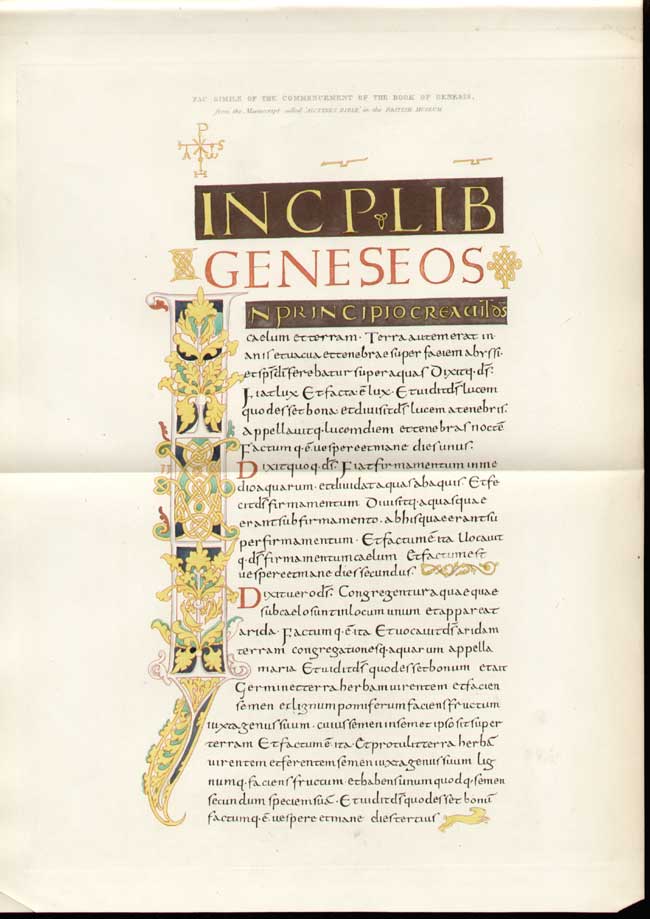 Original Old Antique Print *81 Commencement Book Genesis