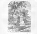 Original Old Antique Print Greater London Whittington'S Stone In 1820 From Ske