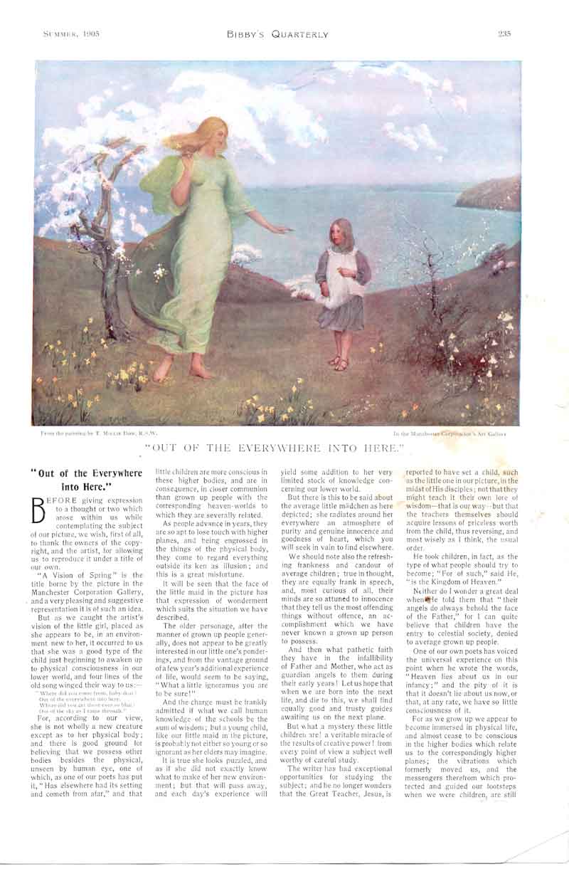 Original Old Antique Print Fine Art Mother Child Seashore