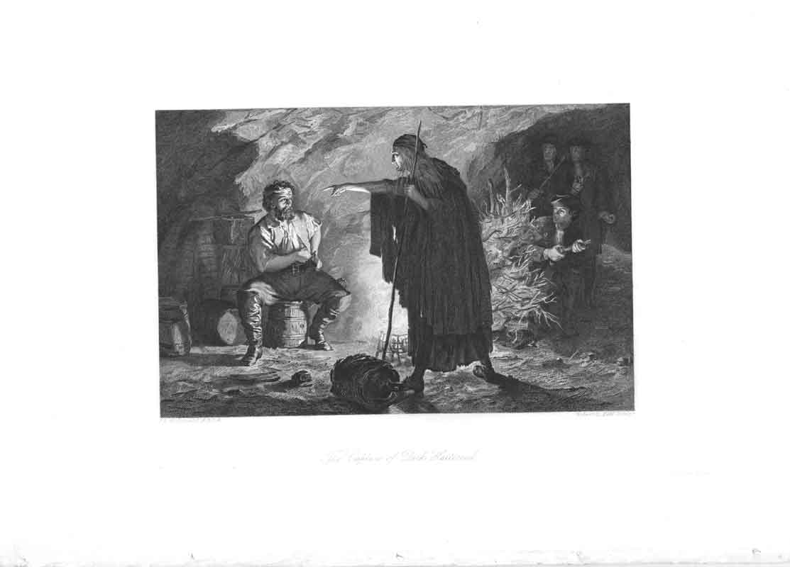 Original Old Antique Print Capture Dirk Matteraick Fine Art Scotland