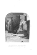 Original Old Antique Print On The Battlements Fine Art Scotland 1869 Victorian