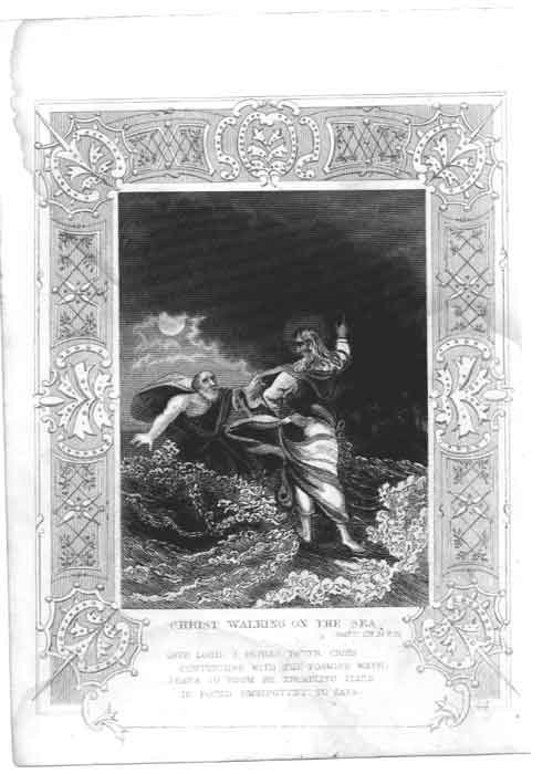 Old Biblical Religion Religious Scripture Bible Christ Walking On The