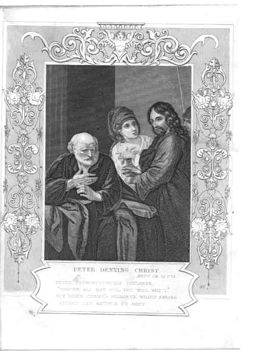Old Biblical Religion Religious Scripture Bible Peter Denying Christ