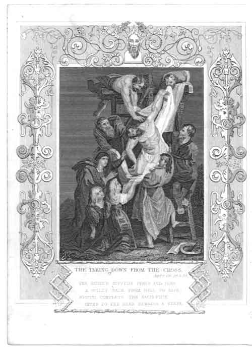 Old Biblical Religion Religious Scripture Bible Christ Taken Down Fro