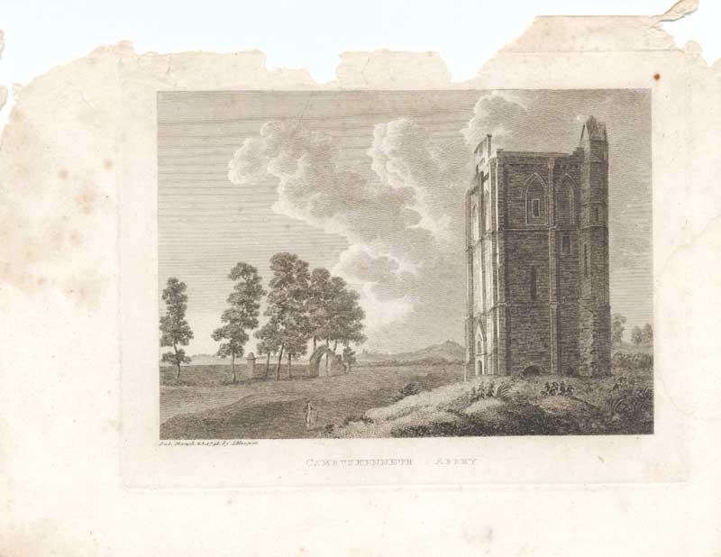 Old Antique Print Ref.330 Cambuskenneth Abbey Scottish Antiquities 1790