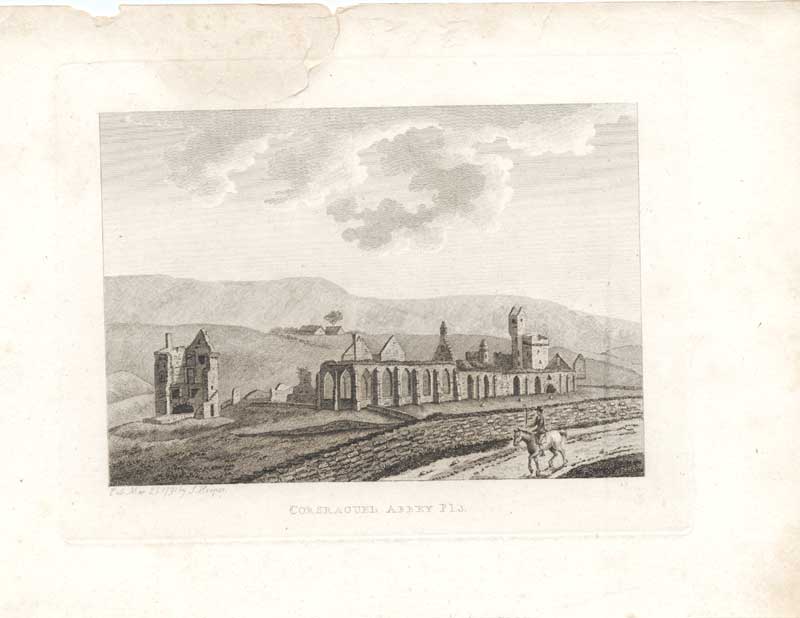 Original Old Antique Print Corsraguel Abbey Pl3 Scotland 1790
