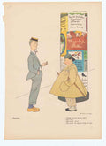 Original Old Vintage Print Art Deco Humour 1926 Fat And Thin Meet 0 20th Century