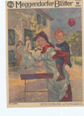 Original Old Antique Print Art Deco Humour Mother Child Back To Normal 0