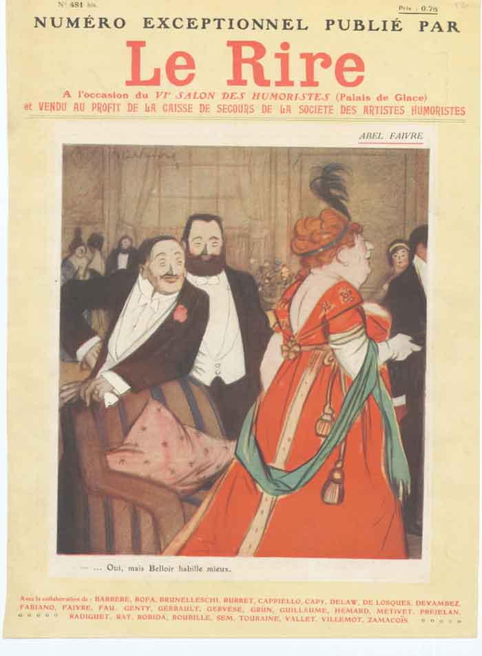 Original Old Antique Print Art Deco Humour At The Ball Palais De Glace 0
