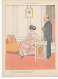 Original Old Antique Print Art Deco Humour Octave Et Octave 1909 20th Century