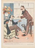 Original Old Antique Print Art Deco Humour La Nouvelle Orthographe 1906 A 20th
