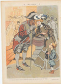 Original Old Antique Print Art Deco Humour Beau Mariage A