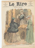 Original Old Antique Print Art Deco Humour Tale To Impress Out School A