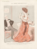 Original Old Antique Print Art Deco Humour La Virtue Recompensee 1906 A 20th