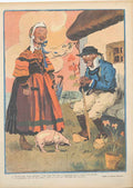 Original Old Antique Print Art Deco Humour Rural Scene 1904 A 20th Century