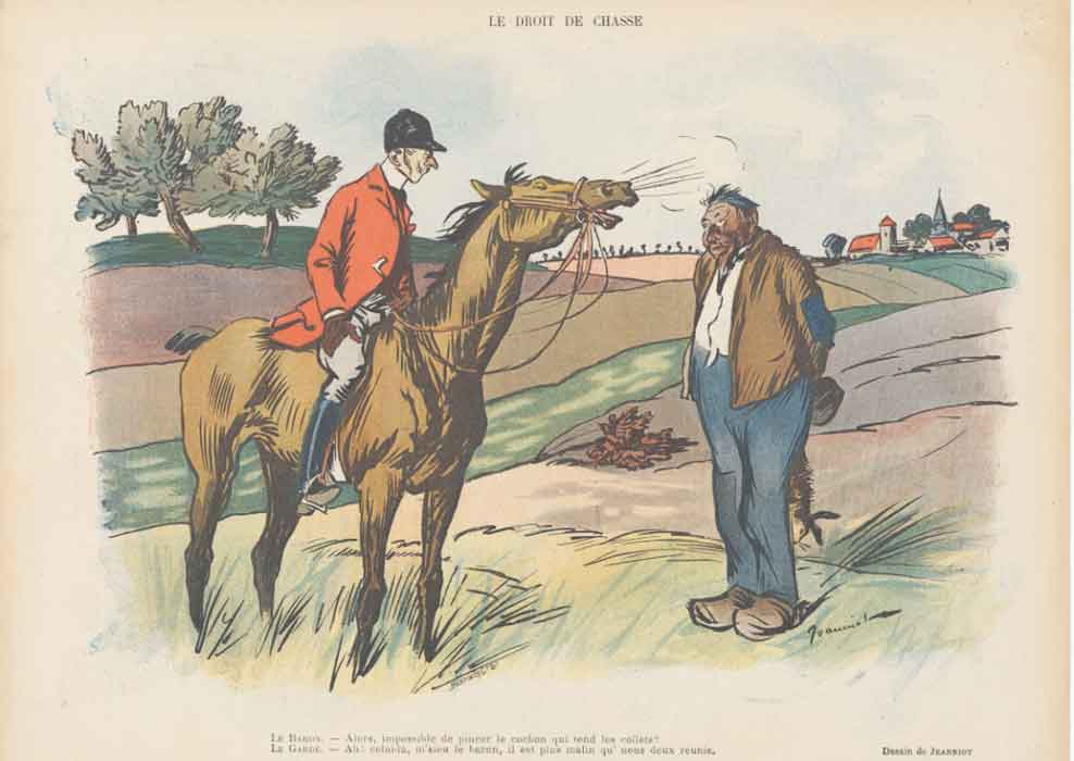 Original Old Antique Print Art Deco Humour The Huntsman The Right Wa A