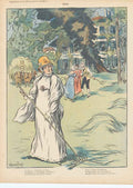 Original Old Antique Print Art Deco Humour The Hay Makers 1903 A 20th Century