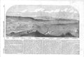 Original Old Antique Print Panoramic View Town Fortifications Schumla 18 19th