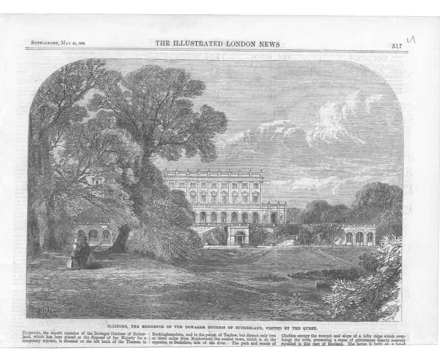Original Old Antique Print Royal Balcony Brighton Review