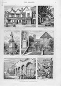 Original Old Antique Print Sputhampton Illustrated 1883 19th Century