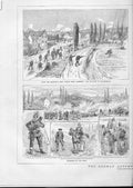 Original Old Antique Print German Army Autumn Manoeuvres 1883 19th