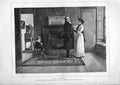 Original Old Antique Print The Widower By Abbey 1883 Fine Art 19th