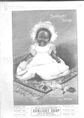 Old Antique Print Little Girl Washed So Clean & Bright Sunlight Soap 1902 20th