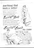 Old Antique Print 1902 Sunlight Soap Advert Anything That Makes A Lather 20th