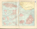 Original Old Antique Print Ref.1 Map 1881 Bartholomew West Indian Settlements