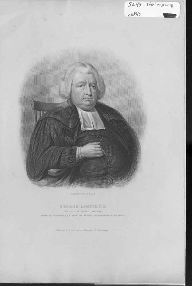 Original Old Antique Print Portrait George Lawrie Md C1840 Scotland Victorian