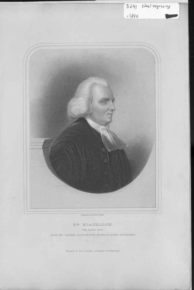 Original Old Antique Print Portrait Dr Blacllock Poet C1840 Scotland Victorian