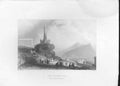 Original Old Antique Print Castle Hill Edinburgh Scotland C1835 19th Century