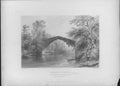 Original Old Antique Print Bridge Doune By Bartlett Scotland 1837 19th