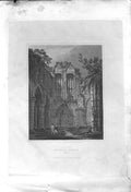 Original Old Antique Print Holyrood ChaWest End Scotland 1815 Napoleonic Era