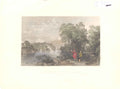 Original Old Antique Print H/C Lock Katrine Perth Scotland 1837 19th
