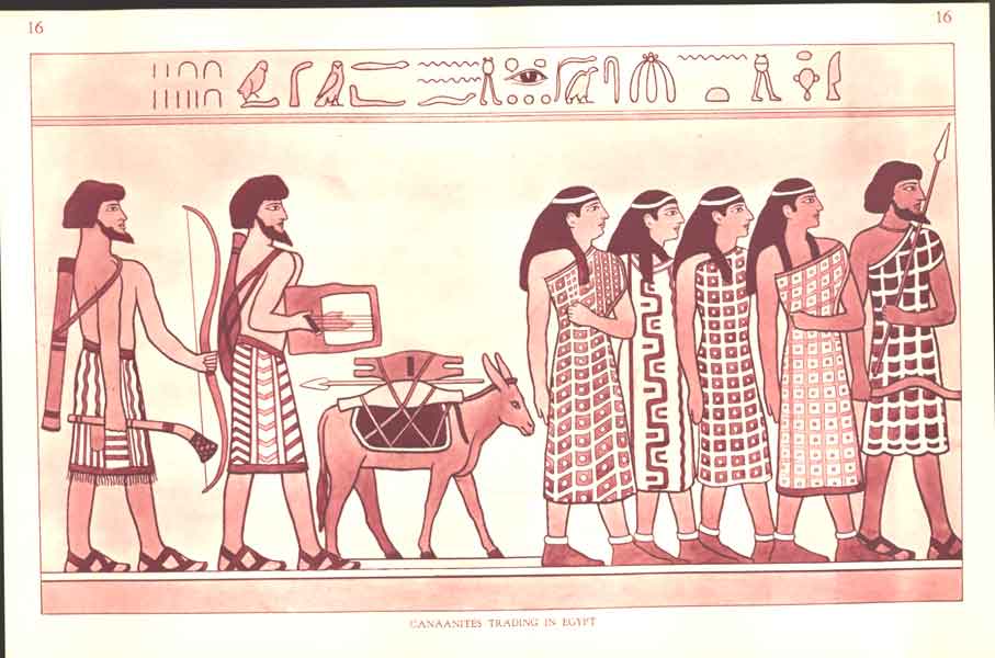 Original Old Antique Print Canaanites Trading In Egypt Fine Art