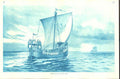 Original Old Antique Print Thirteenth Century Ship Drawing By J Mcfarlane