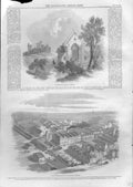 Old Antique Print Protestant Church Cannes Spills Factory Stephney 185 19th