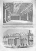 Original Old Antique Print Salisbury & Aldershott New Markets 1859 Victorian