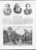 Old Antique Print Street In Kerepunu Guinea & Dr Strauss Savage Club 187 A 19th