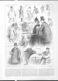 Original Old Antique Print A Fair Judge At Islington Cattle Show