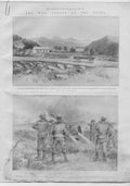 Original Old Antique Print Transvaal Boer War Scenes At Front 1900 Victorian