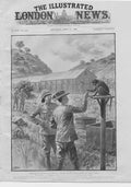 Original Old Antique Print British Pow'S Feeding Monkey Boer War