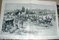 Original Old Antique Print Roberts Hq At Smaldeel Free State 1900 Boer War 20th