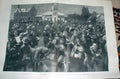 Old Antique Print Highland Pipers Play In Bloemfontein Market Square 1900 20th